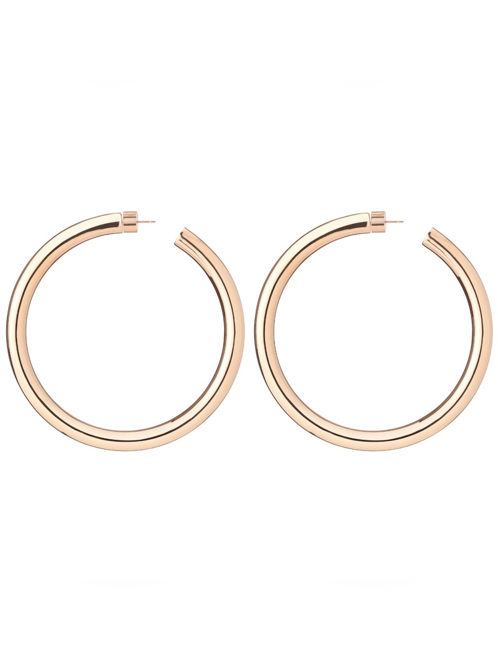 Jennifer Fisher KEVIN hoops 2.5 inches in ROSE GOLD; like new - Picture 2 of 6